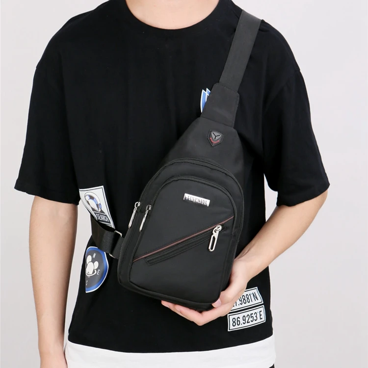 high quality man male waterproof fashion new chest bag lady sling bag from china