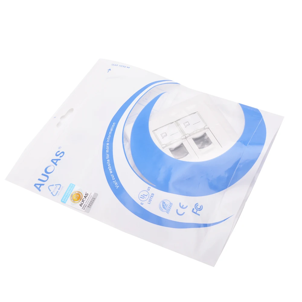  Aucas 86 Тип настенное крепление сеть Cat 5e 6 7 8 RJ45 лицевая пластина с двойным