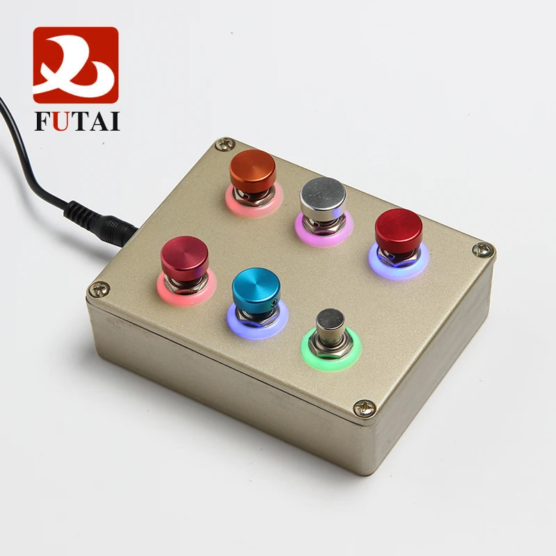 3PDT подсвеченный одноцветный светодиодный 9 наконечников Ture отводной педаль для гитарных эффектов стопор фиксация припоя терминал Кнопка ножного переключателя