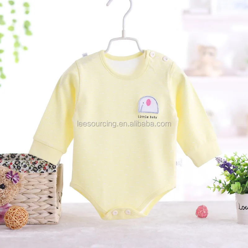
Leesourcing High quality long sleeve infant and toddler baby clothes bodysuit organic cotton 