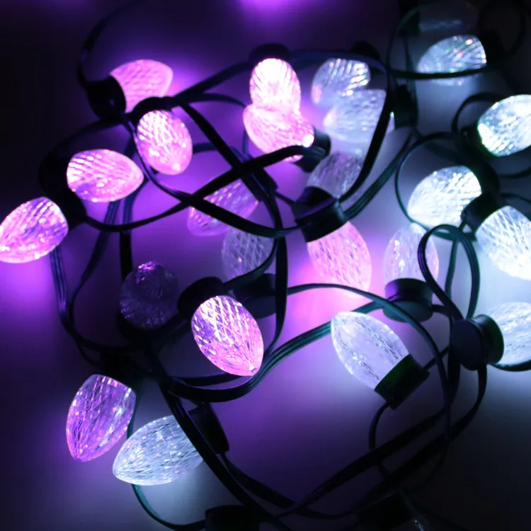 IP67 Outdoor Digital Addressable Programmable D24 RGB Bulb WS2811 WS2801 Pixel Led Christmas Lights