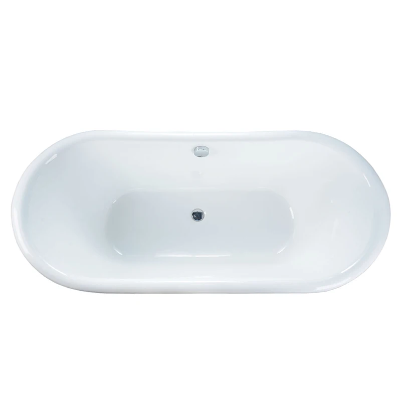 Freestanding Double Slipper Enameled Cast Iron Bath Tubs