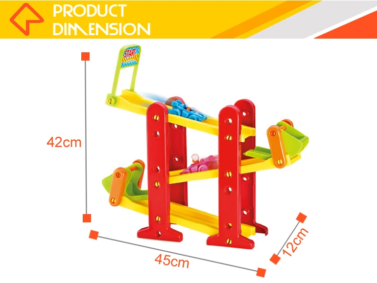 24 pcs assembled kids toy cars race track with animal track car