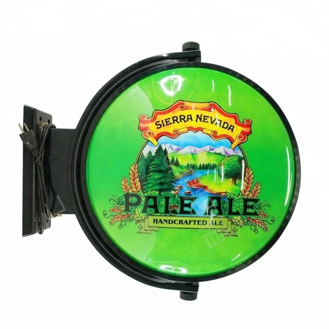 
Outdoor turning board lightbox advertising round rotating led sign 3d acrylic light box 