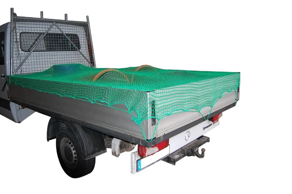 Green PP truck car cargo net for pickup cover