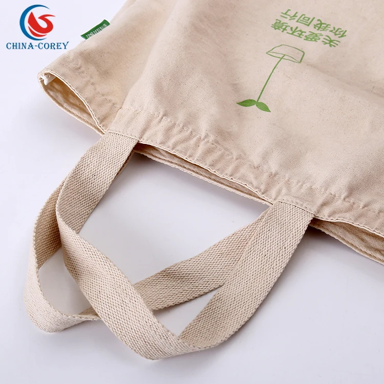 100 cotton canvas cheap shopping bag with inner pocket
