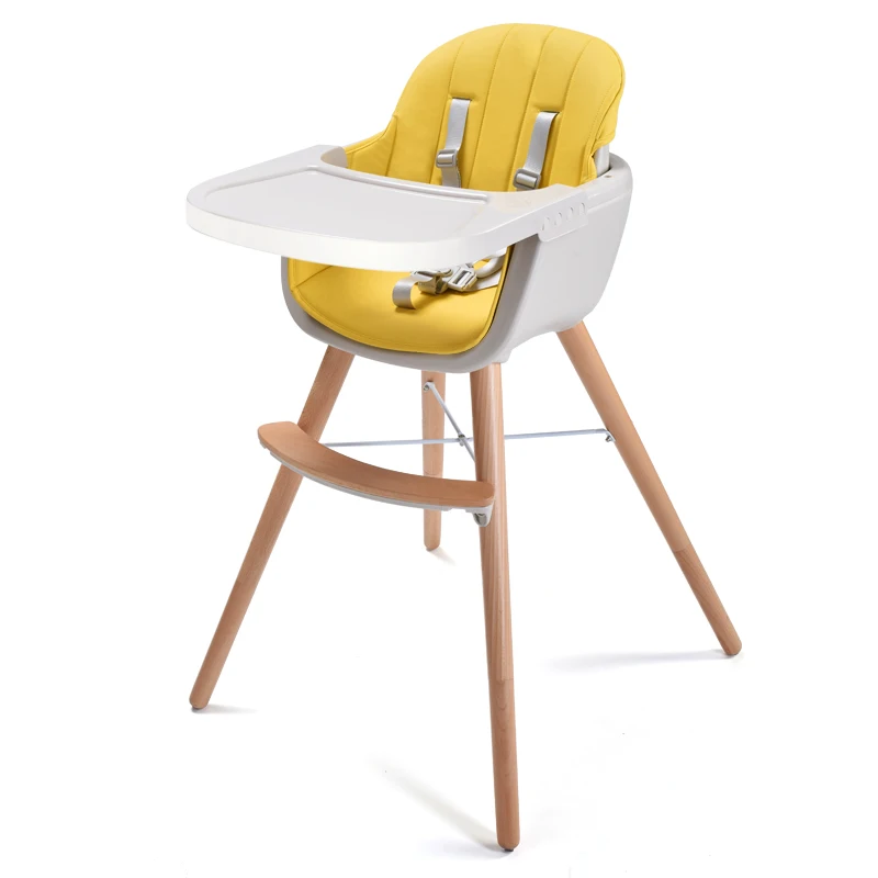 kid first sitting chair wooden leg fashion design baby high chair
