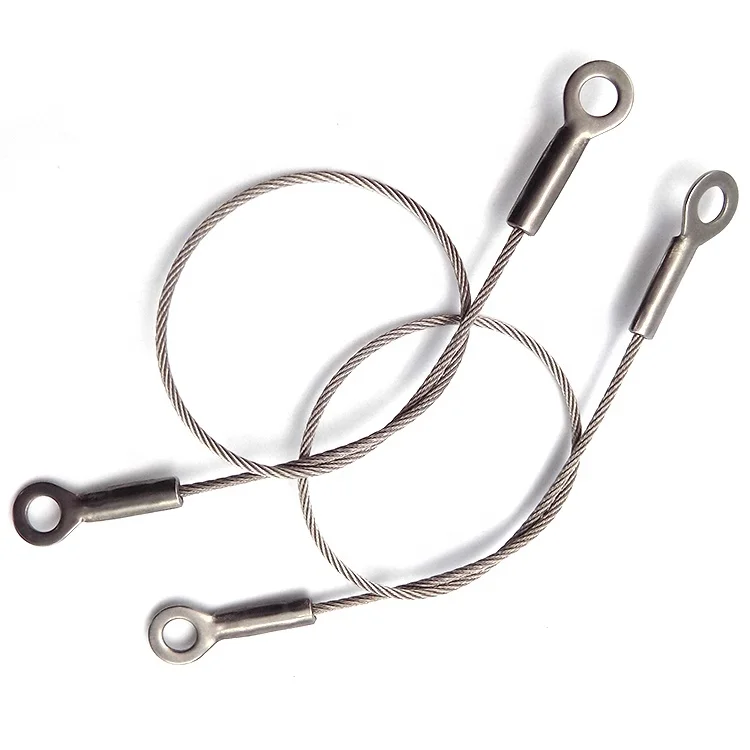 Steel Wire Rope Tension Meter  Whip Safety Cable With Spring Steel