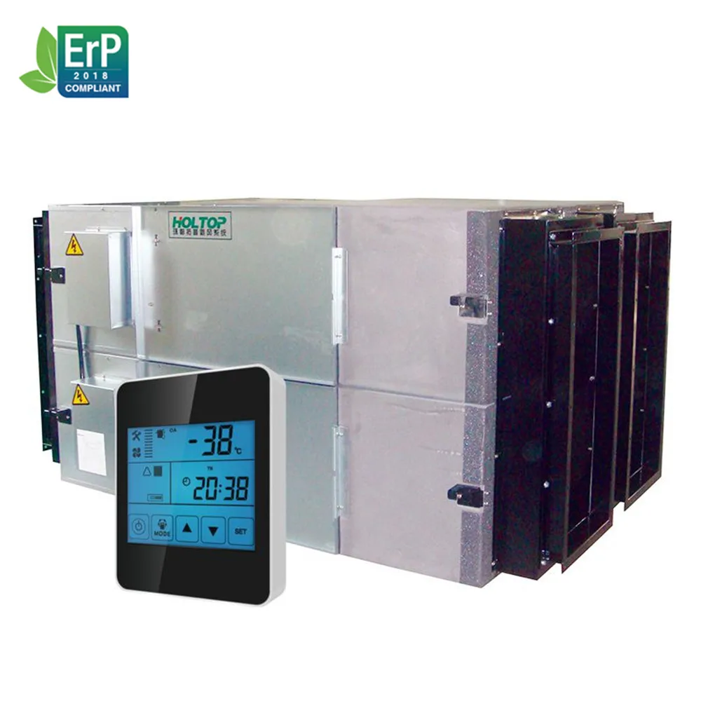 Ceiling type air recuperator air exchanger heat recovery ventilation system