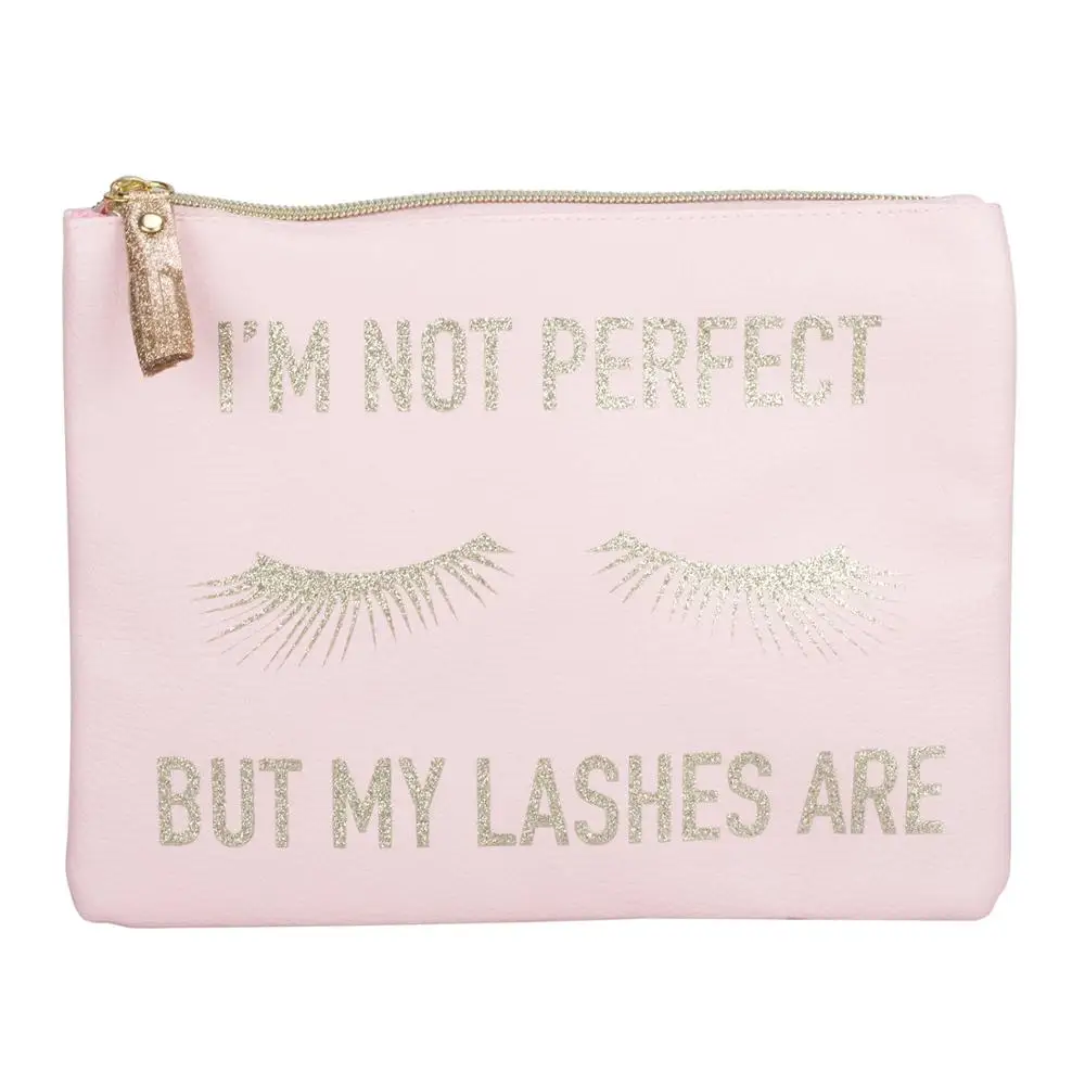 Custom Small Fashion Printed Jewelry Cotton Canvas Pouch With Gold Zipper