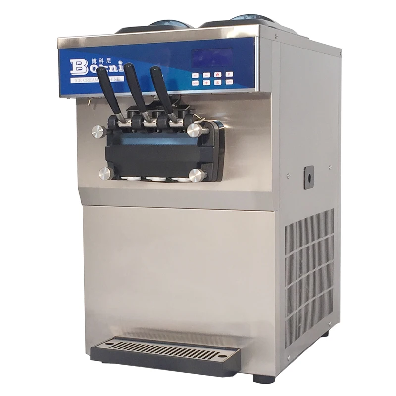 Коммерческая машина для производства мягкого мороженого с тремя вкусами