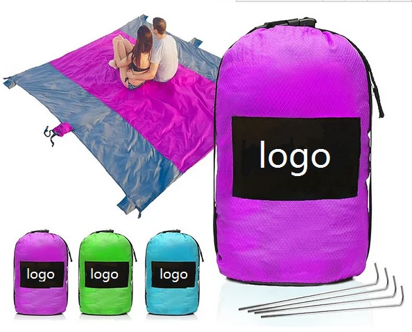 Beach Picnic Parachute Nylon Blanket Camping Mat with Storage Bag