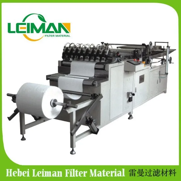 Hot sale filter paper pleating machine