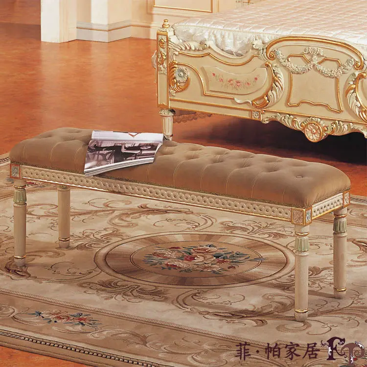 French style bedroom furniture-french furniture piano bench- classic solid wood bench