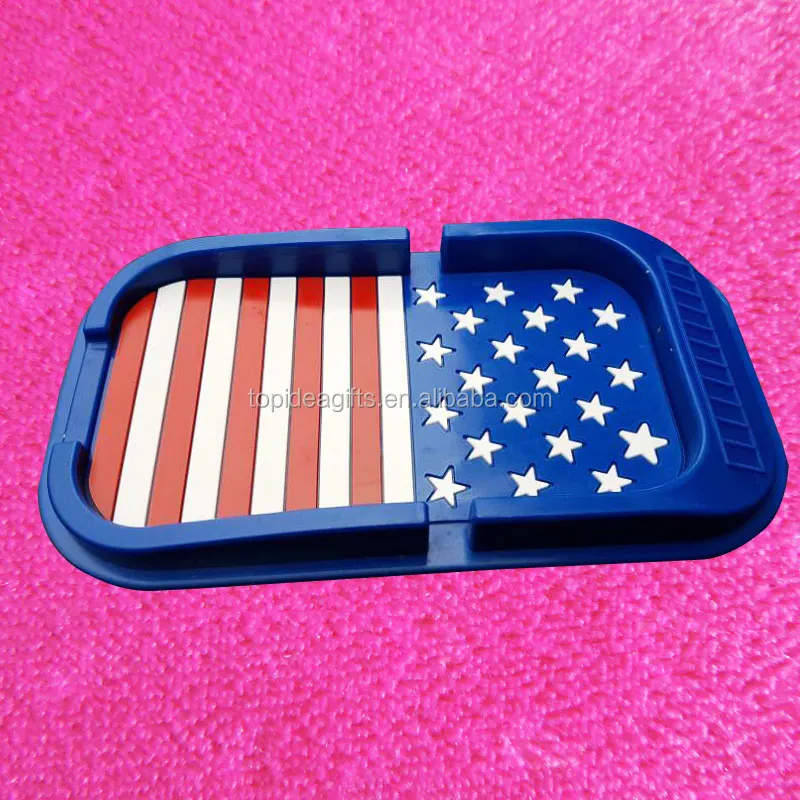 Factory New design car accessories dashboard pvc phone holder anti slip mat with color raised logo Customized