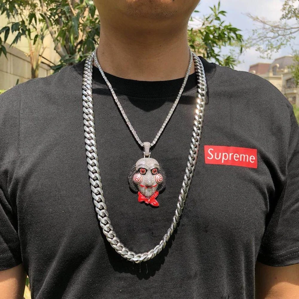 Wholesale High Quality Iced hiphop Jigsaw Pendant