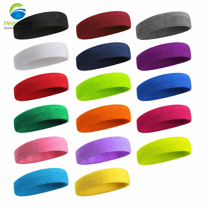 High Quality Terry Towel Sport Headband/Head Band With Embroidery Logo