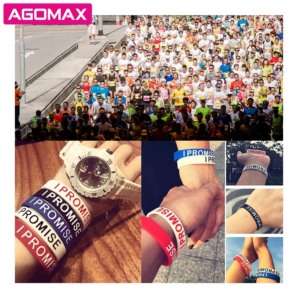 Personalized Logo Printed Cheap Custom Silicone Bracelet