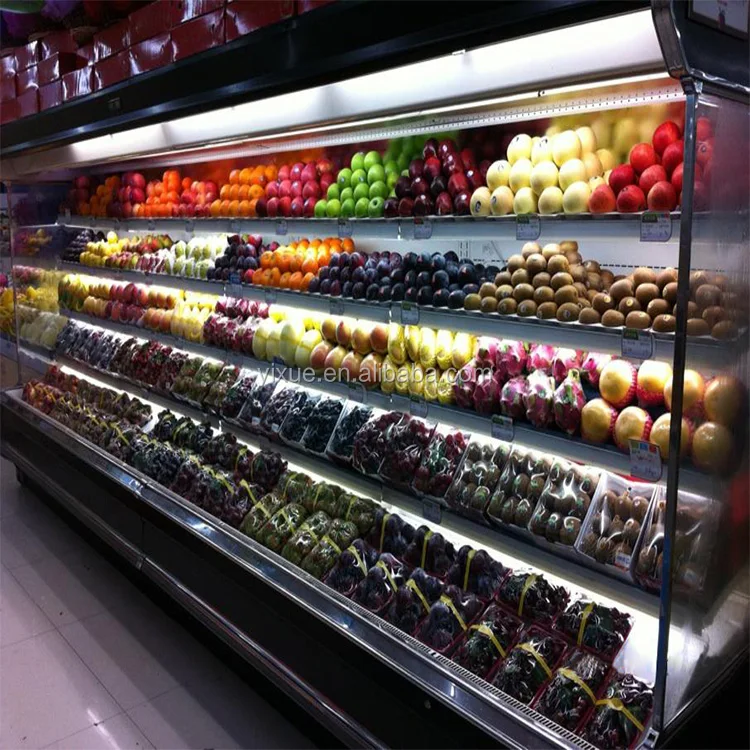 supermarket display chiller philippines with multideck for fruit and vegetable/supermarket island chiller for beverage