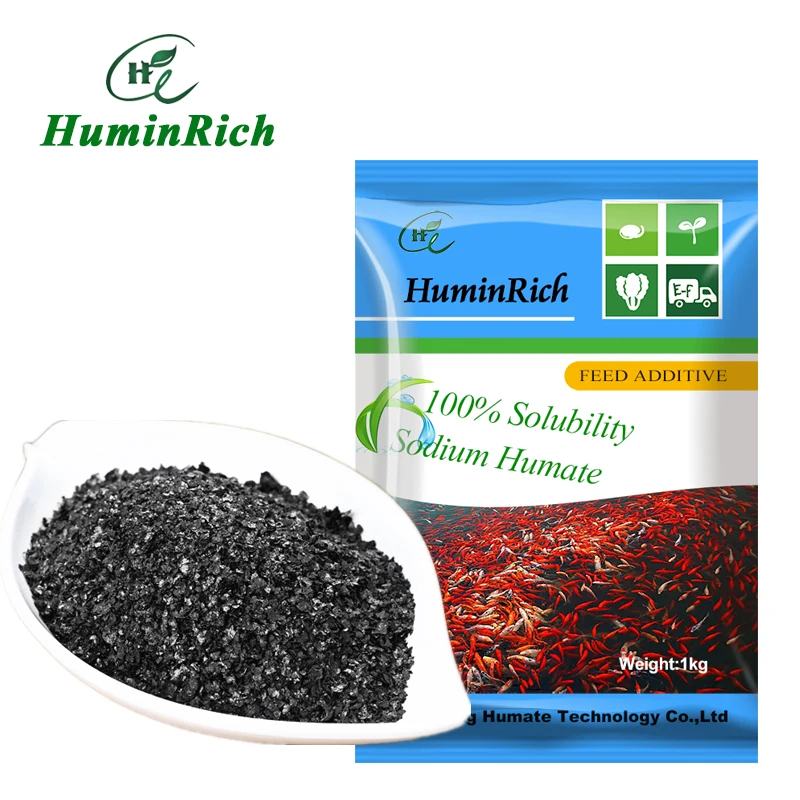 
HuminRich Login Shiny Flakes Sodium Humate Organic Fish Feed Additive 