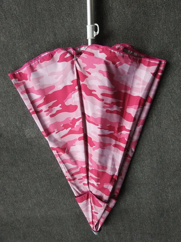 Hot sale camouflage pink printing with fiberglass ribs polyester uv fabric new design beach umbrella