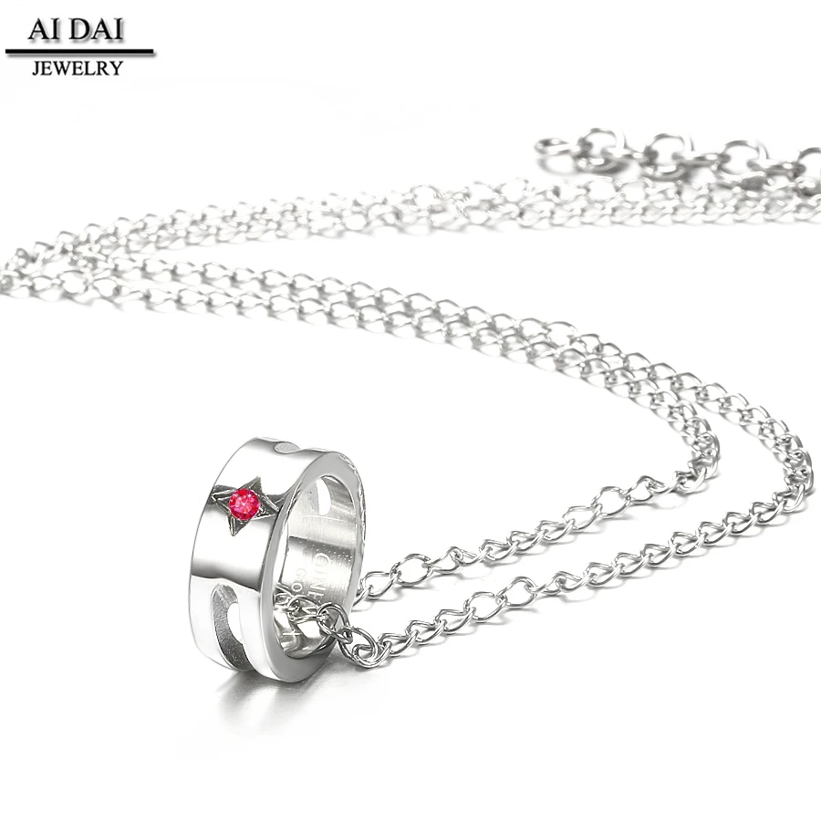 Stainless steel Jewelry Fashion round pendant necklaces wholesale