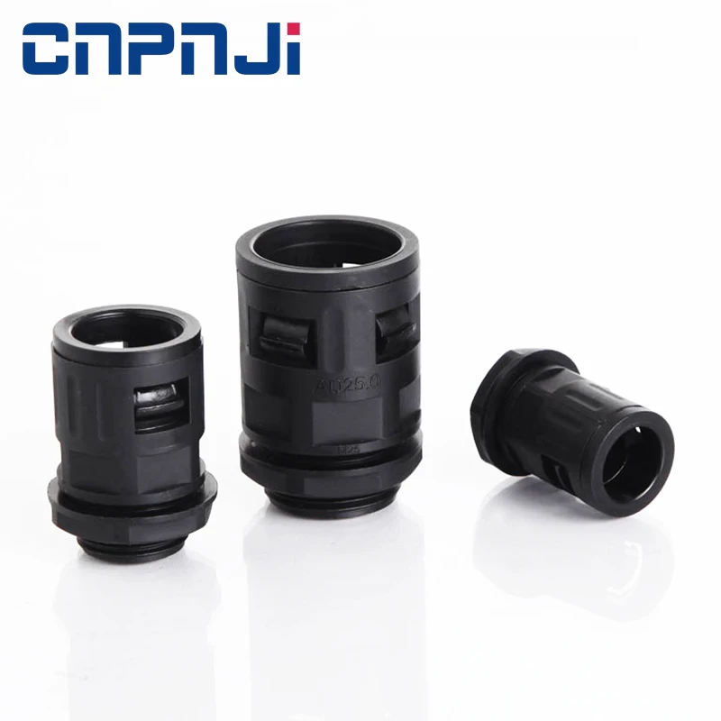 Straight corrugated conduit fitting connector for electrical flexible nylon plastic cable hose AD15.8