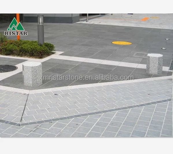 Round granite stone car parking pillars DIS-P05