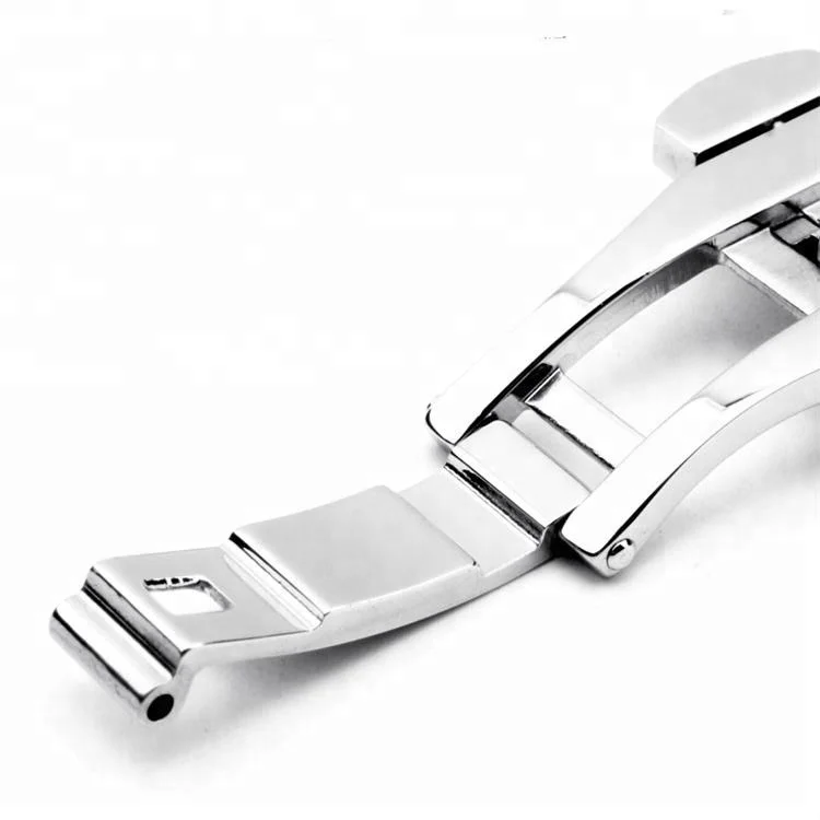 
New good quality stainless steel butterfly clasp buckle for watch strap 