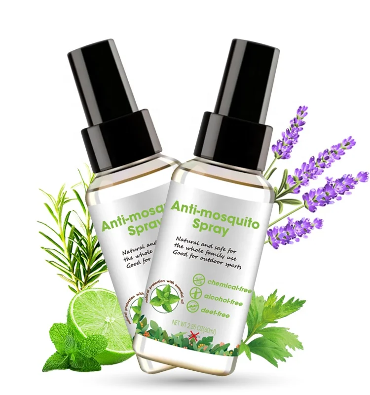 
Icaridin Natural essential oil insect repellent anti mosquito spray for Kids 60ml FZ04 