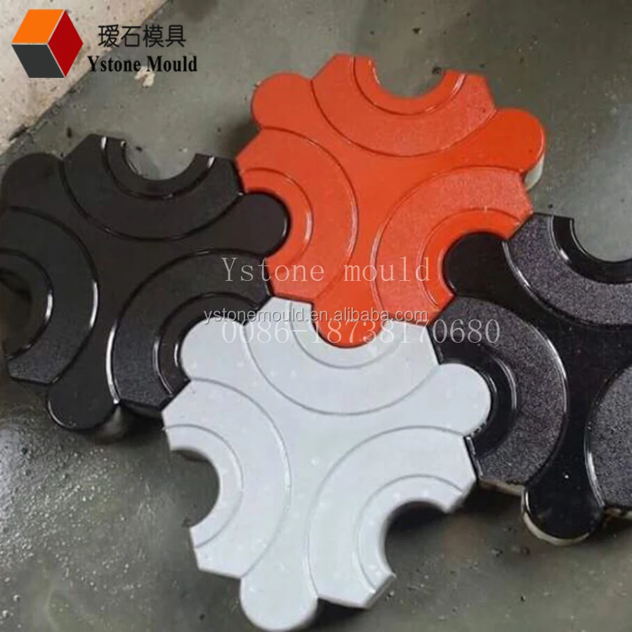 interlocking rubber paver precast concrete mold