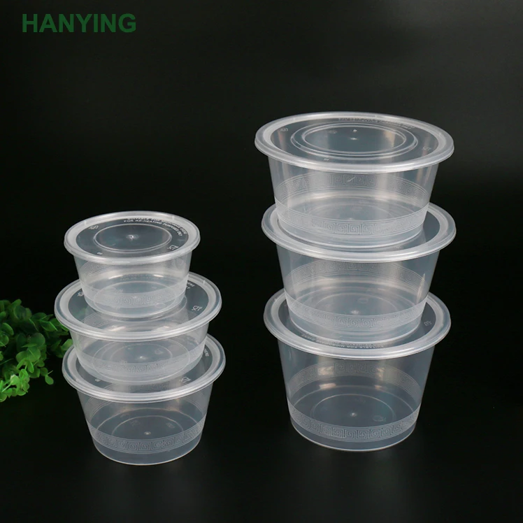 
Round lunch box plastic disposable with lid lunch box container sets plastic disposable lunch box 