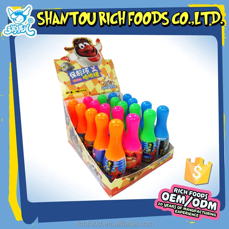 
Bowling shape fruit liquid bottle candy 