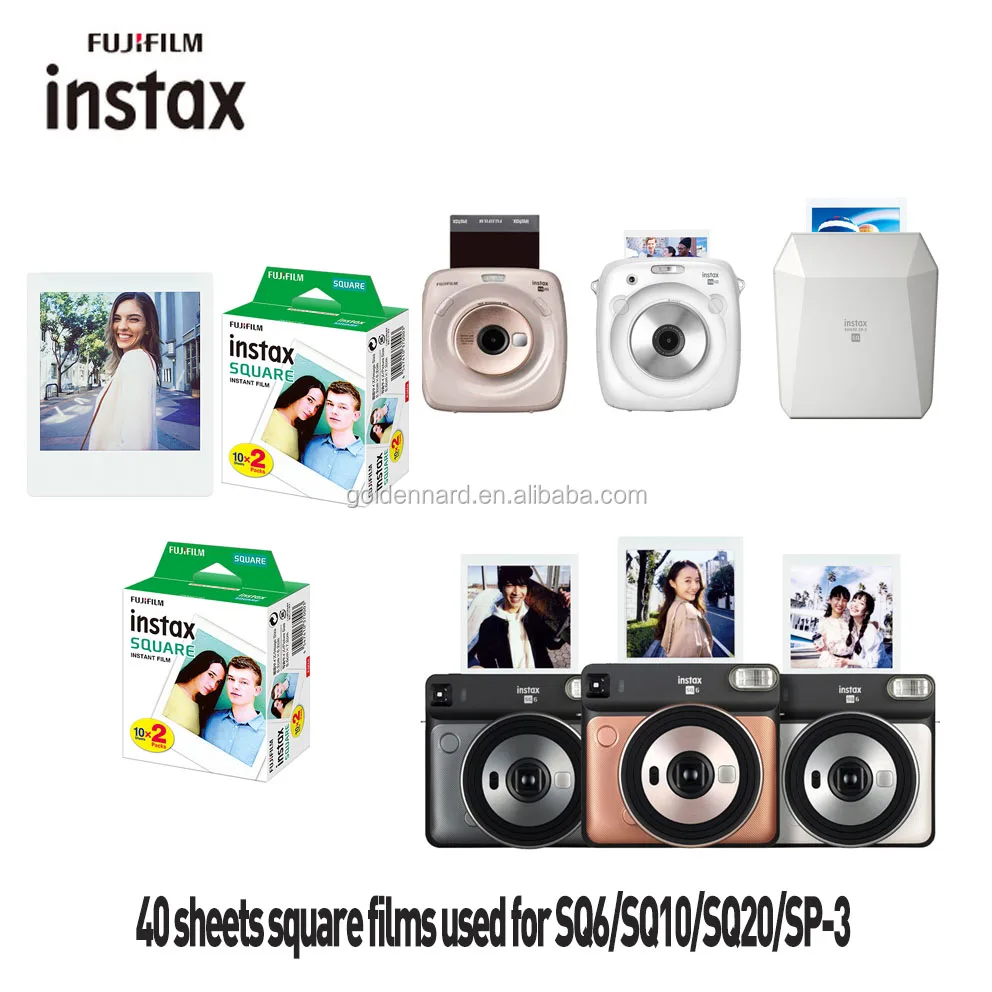 
FujiFilm Instax Square Instant Film Twin Pack(2 Boxes, 40 Photo Sheets)Compatible with FujiFilm Instax Square SQ6, SQ10, SQ20 