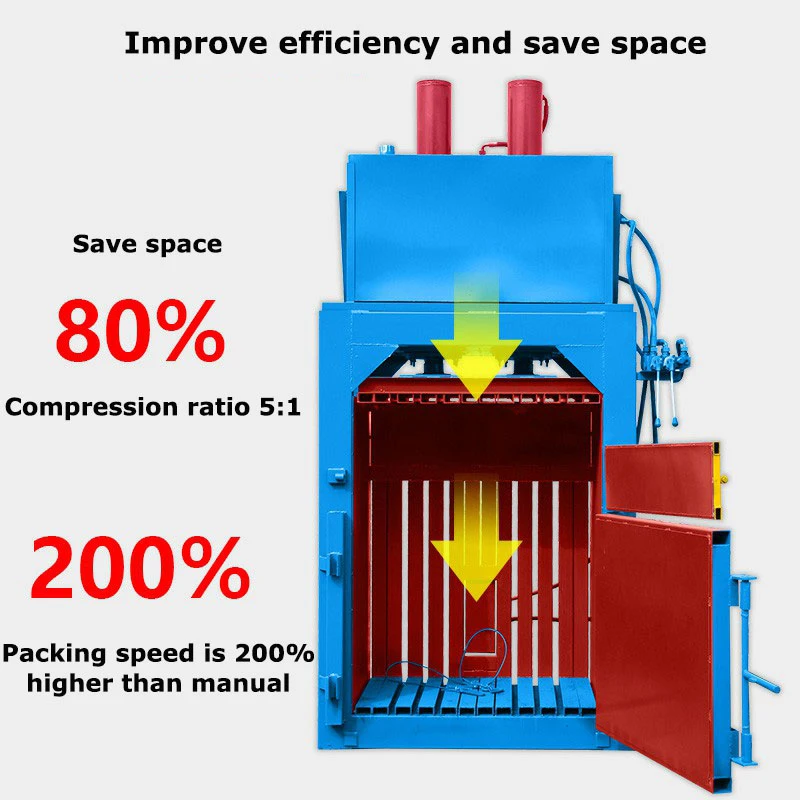 Waste Clothes Baler Cotton Cardboard Baling Press Compressor Machine