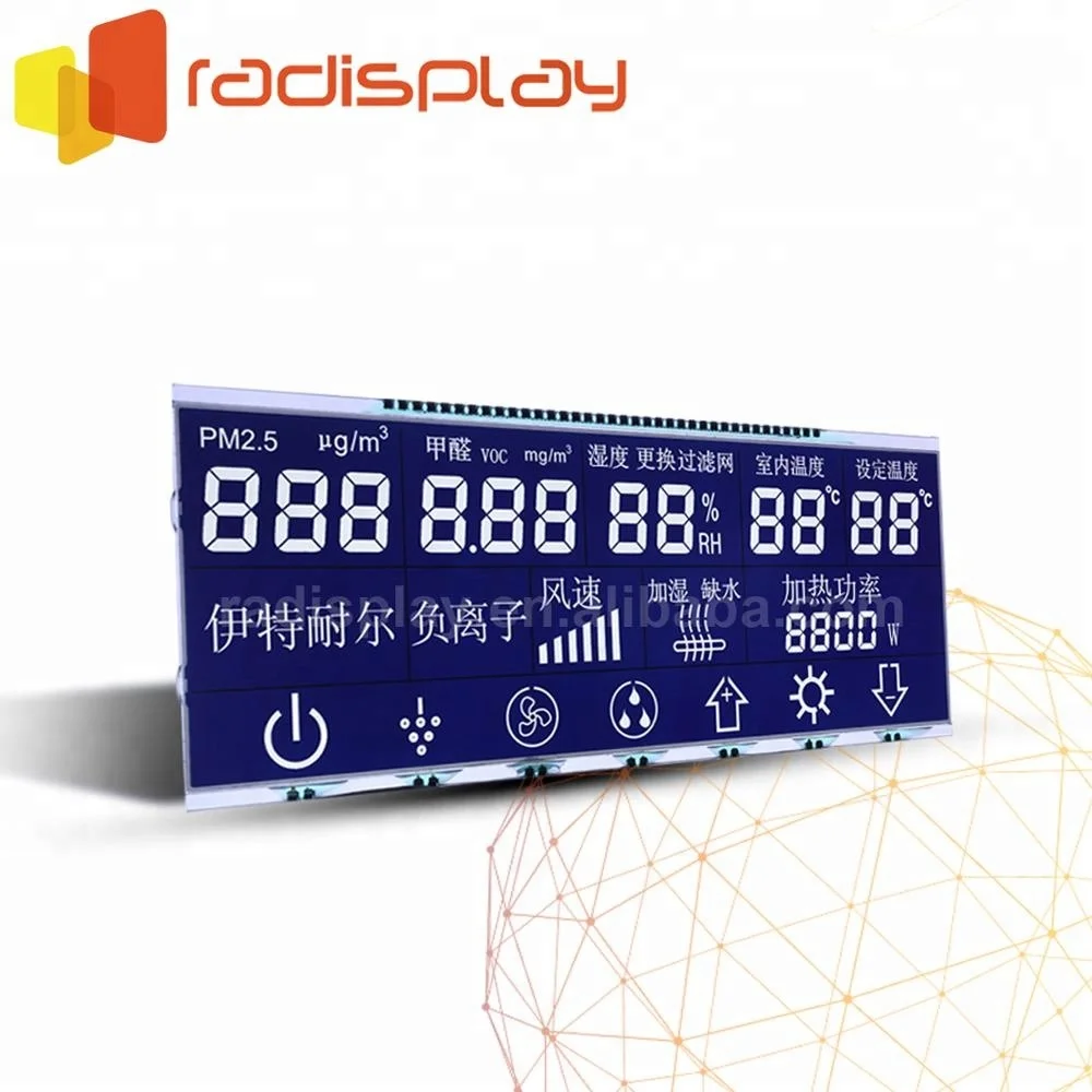 
STN Custom 12 digit 7 inch monochrome LCD display 