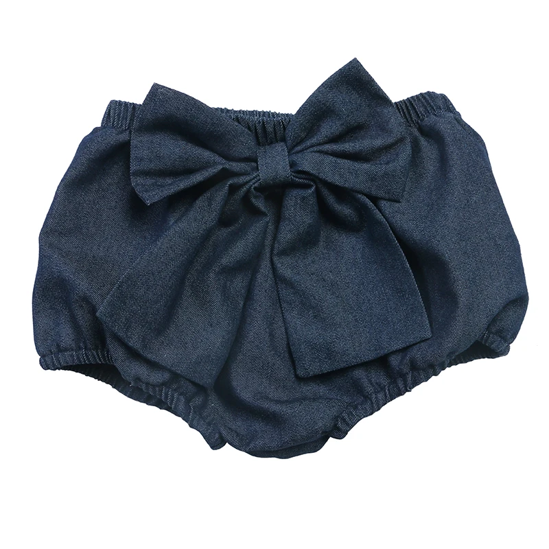 Toddler Girls Clothing 2019 Wholesale Children Clothes Infant Baby Bowknot Bloomers Girls Denim Shorts
