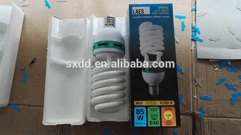 free samples compact fluorescent lamp China suppliers Spiral energy saving lamp high power high lumen 55W 65W 85W 105W E27 B22