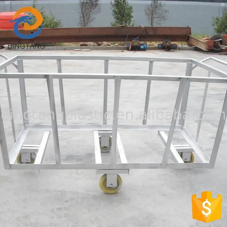 1600L food grade plastic square water storage laundry cart with steel handle