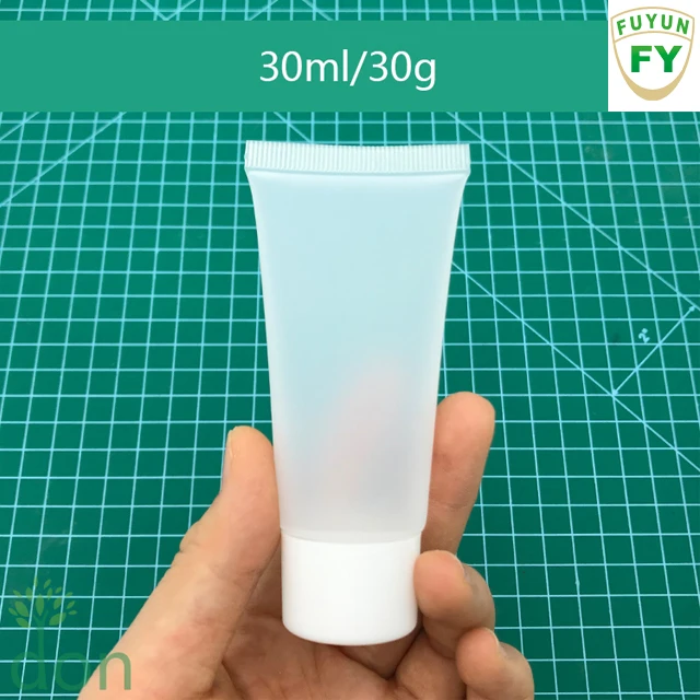 Fuyun in Stock Empty 30g White Plastic Packaging for Cosmetics Face Wash Cream Soft Tubes
