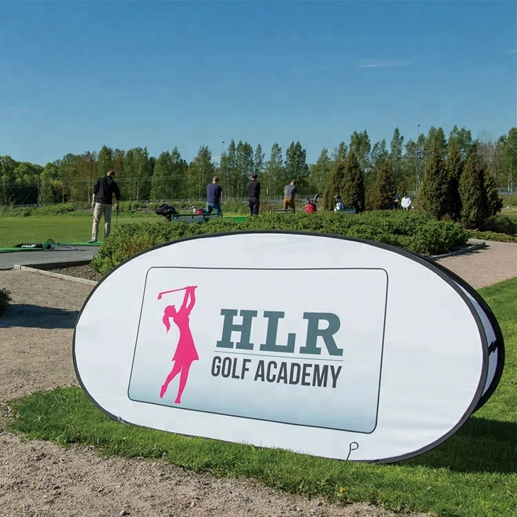 Folding Outdoor Advertising Fabric Pop-Up Banner, Pop Out Banner