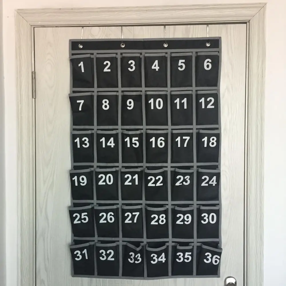 
Pocket chart for cell phones 36 numbered classroom 