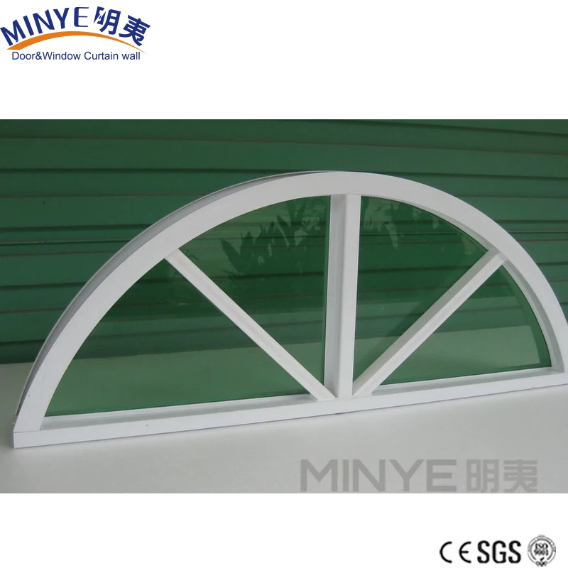 Круглое изогнутое виниловое окно/Новый дизайн изогнутых стеклянных окон