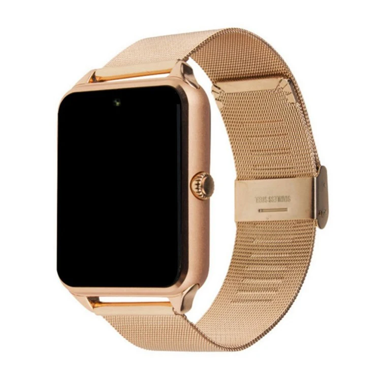 Cheap z60 smart watch stainless steel touch screen with camera sim card