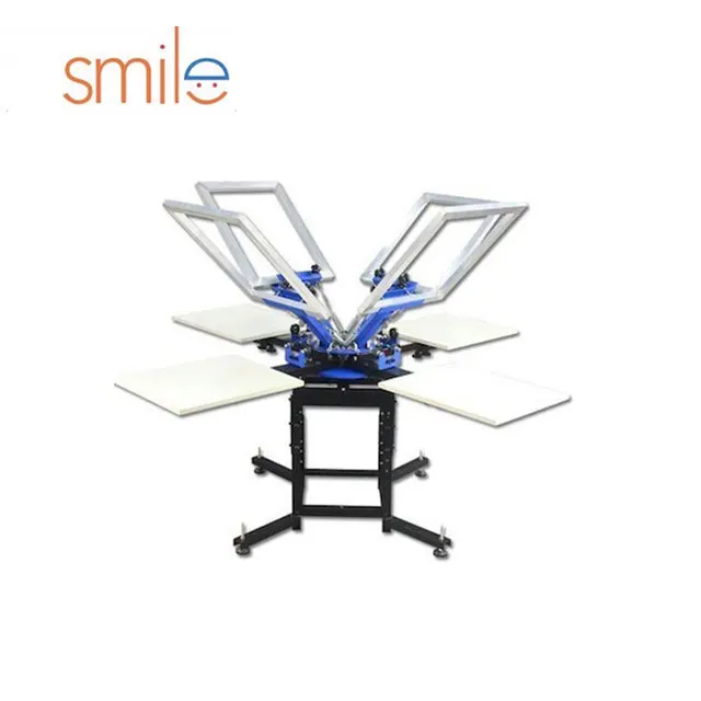 
Full set manual carousel 2 Color 1 Station bench top Screen Printing Press Machine for t-shirt 