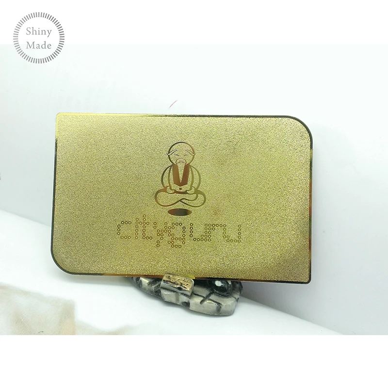 
Customized design fashion gold embossed metal business card 