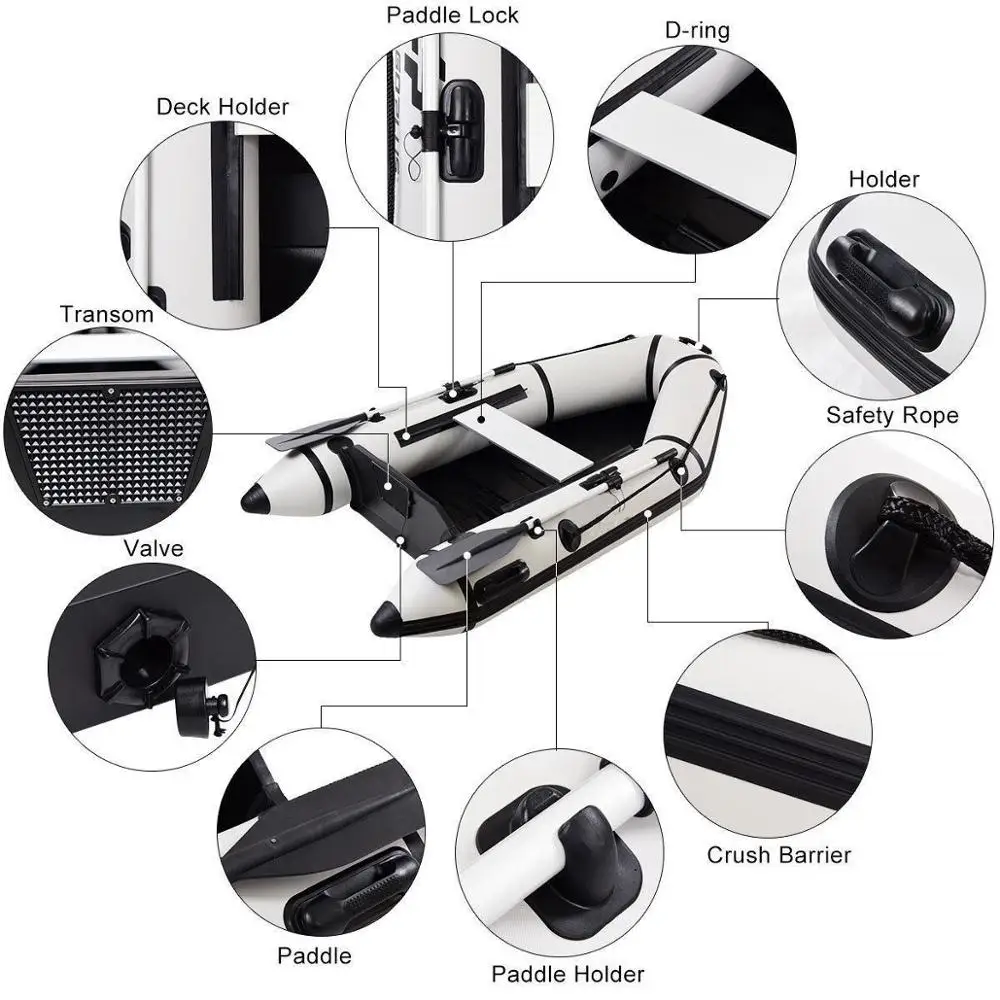 2.3m Inflatable 4 Person Mini Fishing Raft/boat