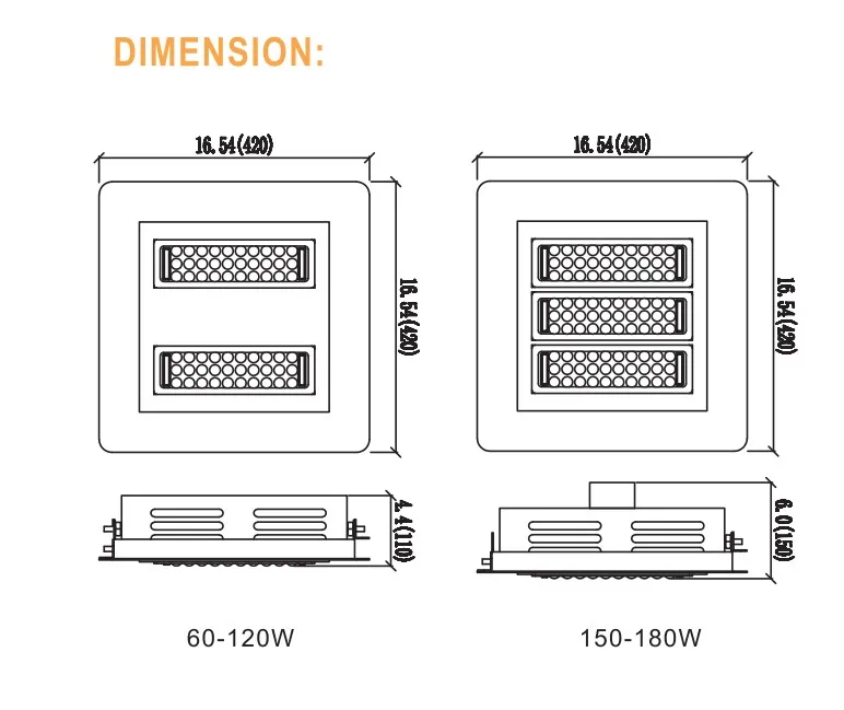 Led Recessed Wholesale Price Surface Mount Gas Station Waterproof LED Canopy Light