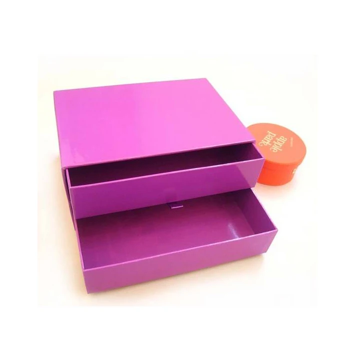 
Customized cardboard drawer sliding gift bow tie paper packaging box 