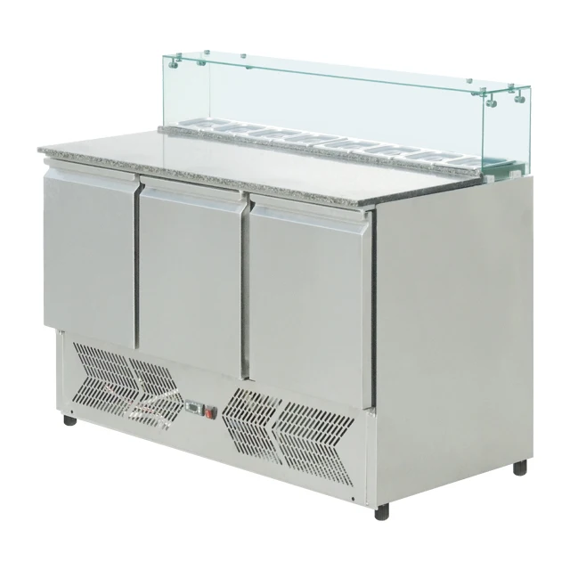 Restaurant 2 doors Salad Bar Refrigerator /Salad Prep Counter